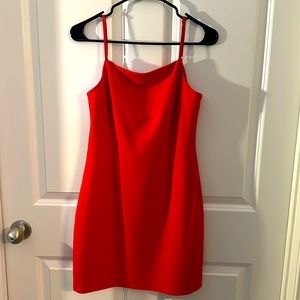 1. State Red Spaghetti strap mini dress
